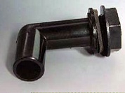 Переходник выпускной угловой Ø 22 мм, (черного цвета)